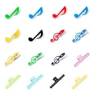 Creative music note piano keyboard clips colorful page holders cute stationery for book sheet music