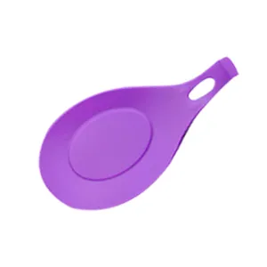 Porta cucchiaio in silicone viola supporto per utensili da cucina resistente calore 1pz