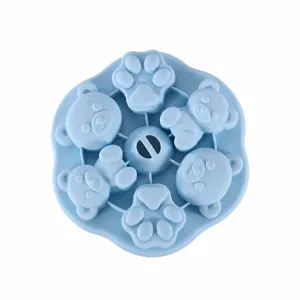 Silicone bear ice cube mold DIY tray for home kitchen whiskey coffee drinks 14.5x15cm