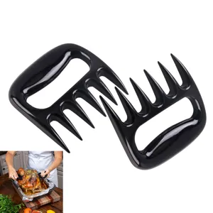 Garras de carne de plástico negro para barbacoa, herramienta de cocina duradera, 2 u.