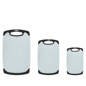 Set di taglieri in plastica di paglia di grano, tre comode misure per la cucina.