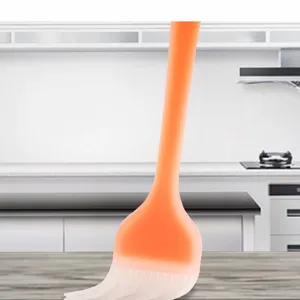 Silicone basting brush for kitchen baking, grilling, and pastry oil brushing tool, 21cm.