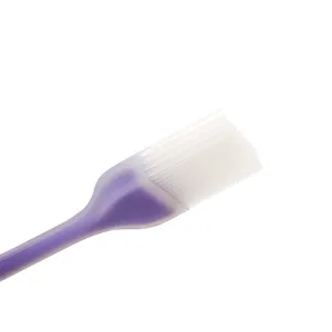 21cm translucent small silicone basting brush for baking and cooking kitchen tasks.
