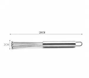 Edelstahl Perlen Schneebesen Kueche Eierkocher Werkzeug 26cm Laenge Backzubehoer