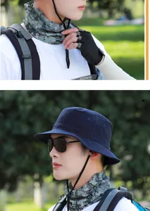 Sommer Outdoor Bucket Hat für Damen und Herren, Sonnenschutz Fischerhut zum Wandern.