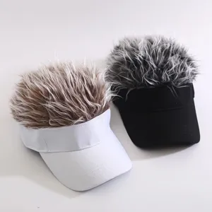Funny Wig Baseball Hat Novelty Sun Visor Hair Hat Unisex Outdoor Party Hip Hop Spiky Cap