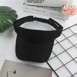 Schwarze leere Sonnenkappe, atmungsaktive Sport Kappe für Damen und Herren Sonnenschutz.