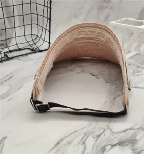 Sommer Stroh Sonnenblende Hut für Damen, offenes Top Design mit verstellbarem Gurt.