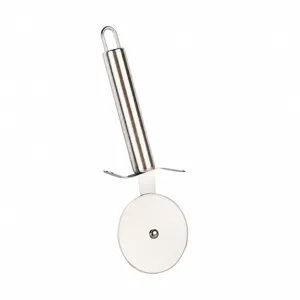 Edelstahl Pizzaschneider mit rundem Griff, 6.5cm Klinge, praktisches Küchenhelfer Werkzeug.