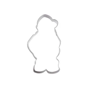 Stainless steel Santa Claus cookie cutter, festive DIY baking mold for Christmas holiday treats.
