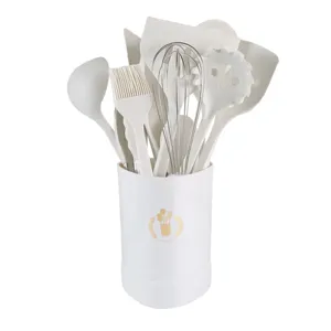Kit d'ustensiles de cuisine en silicone 13 pièces avec pot de rangement ustensiles de cuisson
