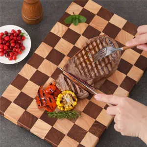 Kreatives Holz Schneidebrett Schachbrett Hackbrett für Küche Haushalt Obst verwenden.