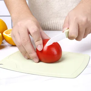 Ceramic fruit knife set with cutting board for kitchen use, portable mini cutter.