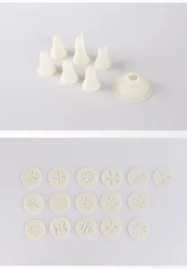 Plastik Plätzchenpresse Scheiben und Spritztüllen Set zum Backen von Keksen und Kuchen