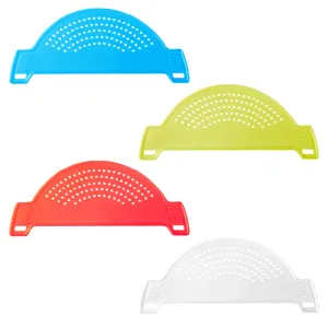 Silicone pot strainer kitchen food drainer noodle water filter baffle 4pcs color set