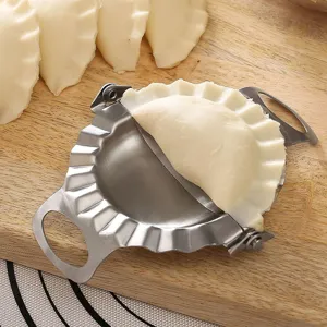 Stainless steel dumpling maker mold kitchen tool manual press pastry wrapper cutter gadget