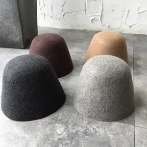 Autumn winter wool felt bucket hats for women, elegant Hepburn style basin hats in multi colors.