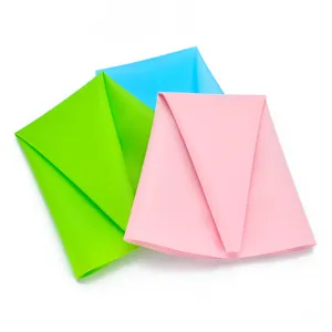 Detailed view of colorful EVA pastry piping bags, showing soft texture and folded design for baking.