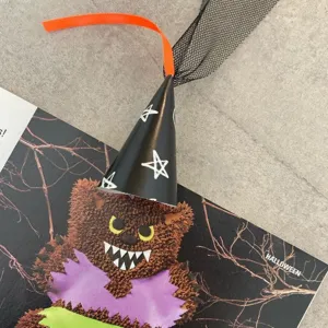 Halloween cake topper cute monster design party decoration insert for spooky celebration