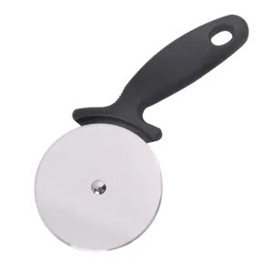 Edelstahl Pizzaschneider Rad mit ergonomischem schwarzem Griff für Kuchen Backwerkzeug