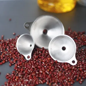 Lot de trois entonnoirs en acier inoxydable ustensiles de cuisine pour remplir l huile