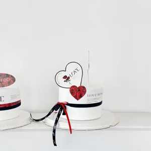 Valentine's day cake topper set romantic rose heart card baking decoration accessories