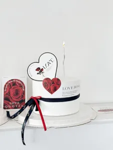Valentine cake topper rose paper insert romantic love baking party decoration supplies