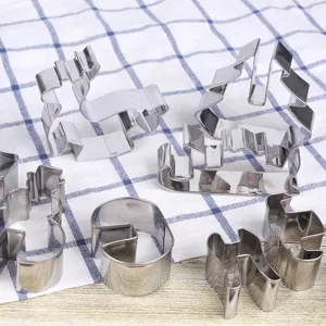 8 pieces stainless steel 3d christmas cookie cutters set reindeer tree baking molds tools