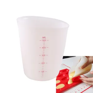 Food Grade Silicone Measuring Cup Transparent Soft Baking Cup With Double Scale Kitchen Baking Measuring Tool