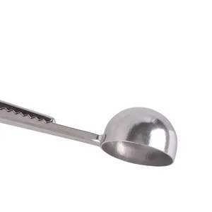Stainless steel coffee scoop with bag clip for measuring kitchen seasoning and milk powder