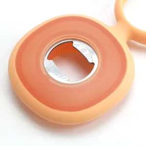 Silicone multi-functional beer bottle opener and jar opener with non-slip gear design.