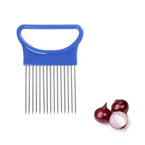 Support d'oignon en acier inoxydable trancheuse coupe-légumes protège-main ustensile cuisine