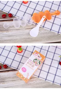 Plastik Ball Reismodell Shaker Set mit Löffel für Küche Bento machen niedliche DIY Sushi.