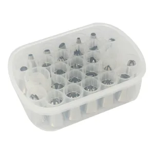 Set di bocchette per piping in acciaio inossidabile con scatola per decorare dolci biscotti