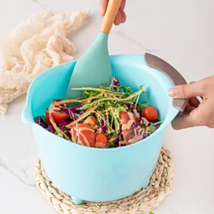 bol à salade en plastique et bol mélangeur pour cuisine fruits légumes préparation