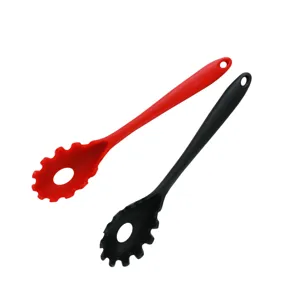 Silicone Noodle Ladle Heat Resistant Pasta Spoon Kitchen Cooking Utensil With Hanging Hole For Home Cooking