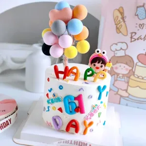Bunte ins buchstaben weiche ton kuchen topper kinder party backen dekoration zubehör