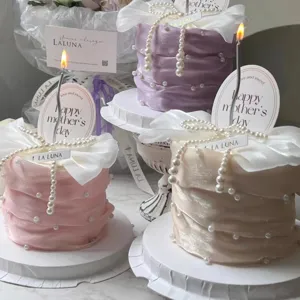 Muttertag Torte Dekoration Seidenband Perlenkette Topper Set für Geburtstag Backen Party.