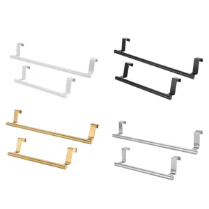 Over cabinet towel bar stainless steel kitchen door hanging rack single rail holder storage