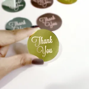 Acrylic Thank You Cupcake Toppers Round Party Cake Decoration Disc for Celebration Events