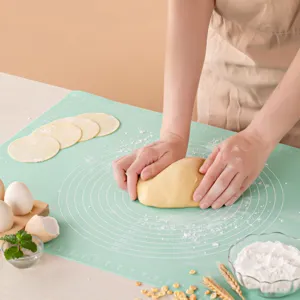Non-Stick Silicone Kneading Pad Baking Mat With Measurement Scales Anti-Slip Pastry Mat For Kitchen Baking Cooking