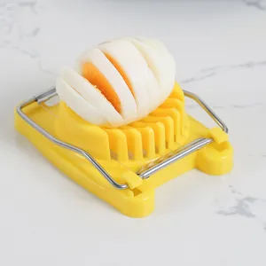 Plastic Egg Slicer Multifunctional Stainless Steel Wire Egg Cutter For Hard Boiled Eggs Kitchen Gadget Food Slicer