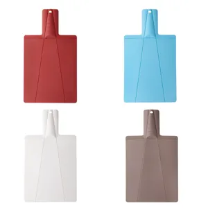 Creative folding plastic cutting board shovel shaped kitchen chopping board 4 colors