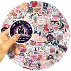 Decorative reading stickers set with star laser film, perfect for DIY phone and laptop.