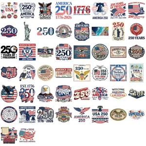 50pcs America 250th Anniversary waterproof stickers for laptop phone guitar decor