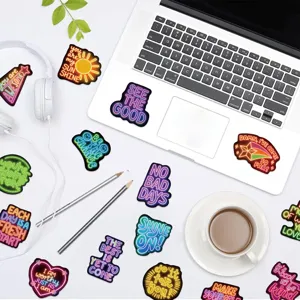 50 Pcs Positive Affirmation Quote Neon Stickers Waterproof Vinyl Decals for Laptop Cup Phone