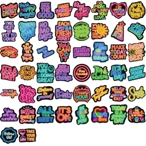 50pcs Neon Positive Affirmation Quote Stickers Waterproof Aesthetic Decals for Water Bottles