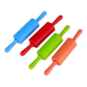 Silikon-Nudelholz Antihaft Teigroller Mit Plastikgriff Für Backen Gebäck Küche Kochen Backwerkzeuge