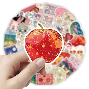Cute aesthetic waterproof vinyl stickers pack for journaling, phone, and laptop decor.
