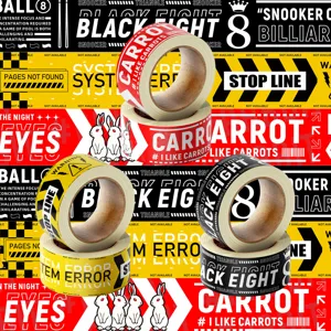 Street Style Warning Tape Stickers Waterproof PVC Decorative Adhesive Tape For Fish Tank Border Luggage Scrapbook